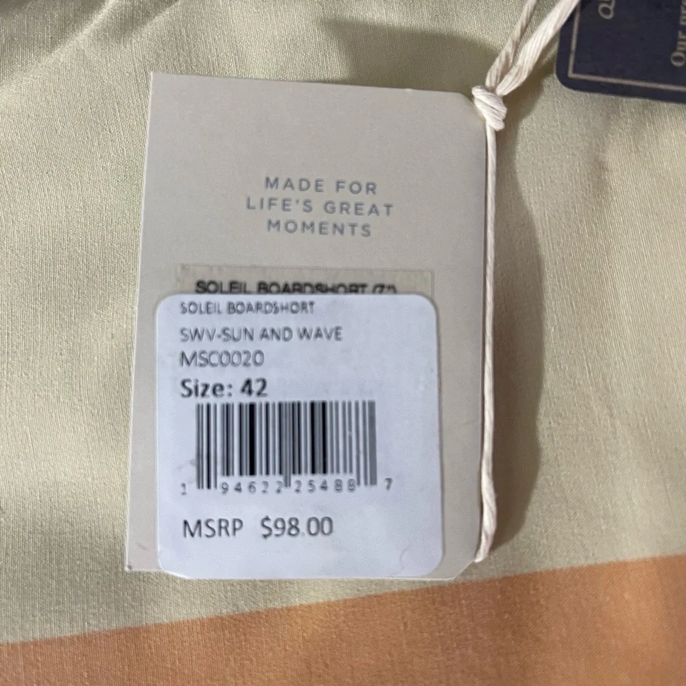 Faherty Board Shorts Soleil Sun & Wave‎ 42W NWT$98